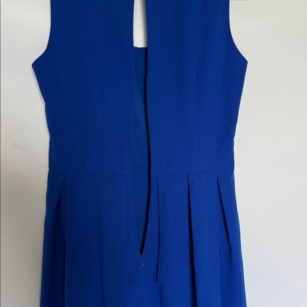 Brixon Ivy Vibrant Blue Sleeveless Dress with Eyelet Detail size small back zip‎